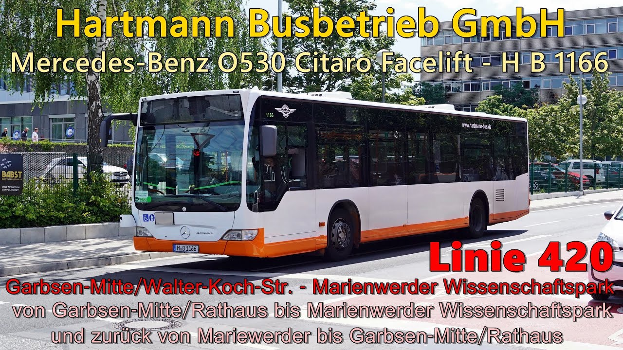 [Sound] Bus Mercedes-Benz O530 Citaro Facelift von Hartmann Busbetrieb - H B 1166