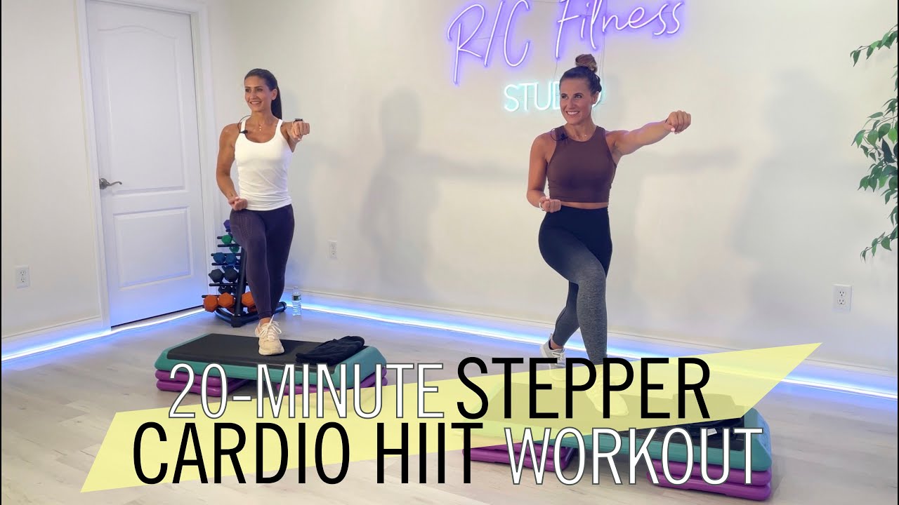 20-MINUTE STEPPER CARDIO HIIT WORKOUT / LOW-IMPACT MODIFICATIONS / STEP WORKOUT / BELL AND BUZZER