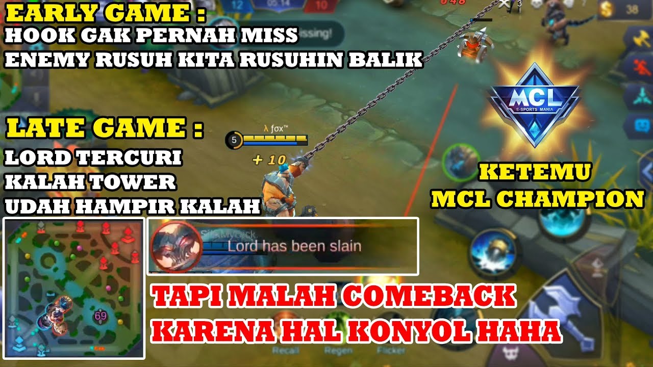 KETEMU JUARA MCL, PADAHAL SUDAH HAMPIR KALAH TAPI MALAH COMEBACK KARENA HAL KONYOL INI WKWK