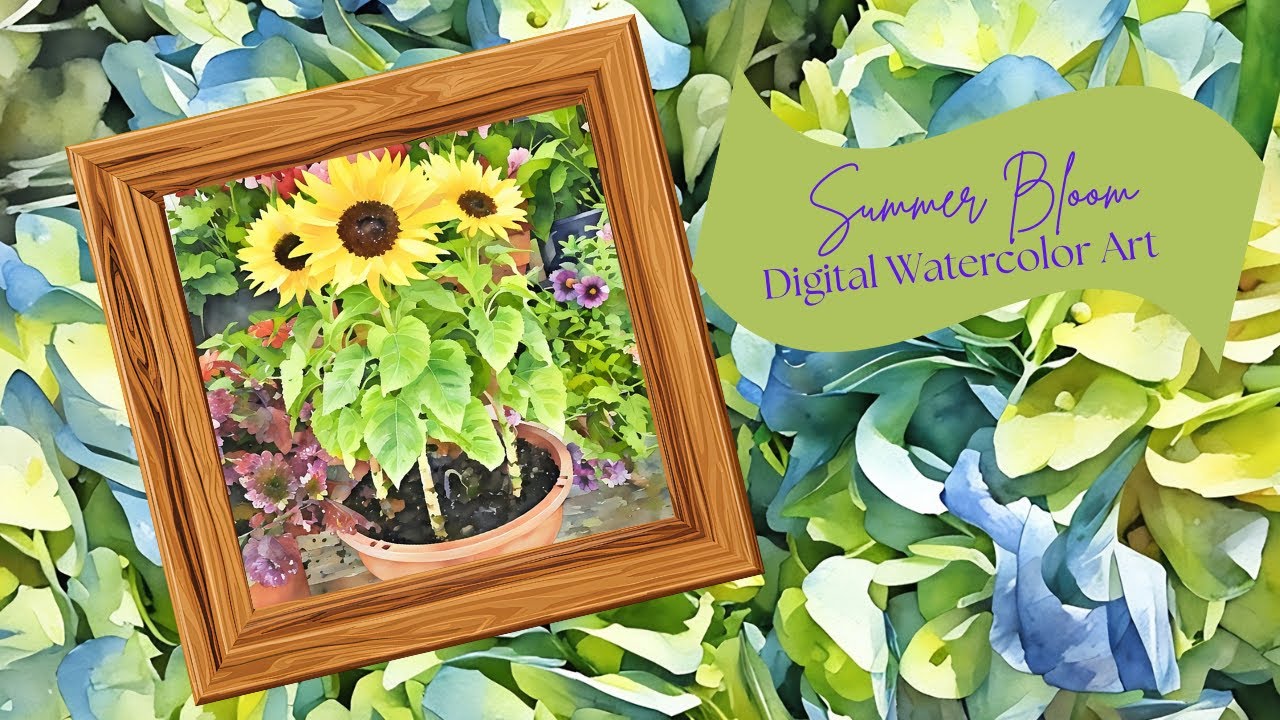 TV Wall Art | Summer Bloom | Watercolor Decor