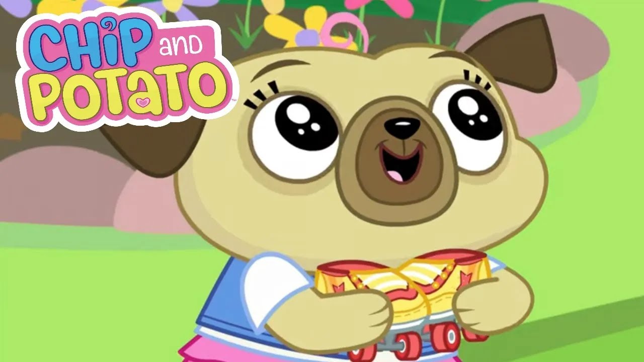 Chip Goes Rollerskating | Chip and Potato - WildBrain | Cartoons For Kids | Watch More on Netflix