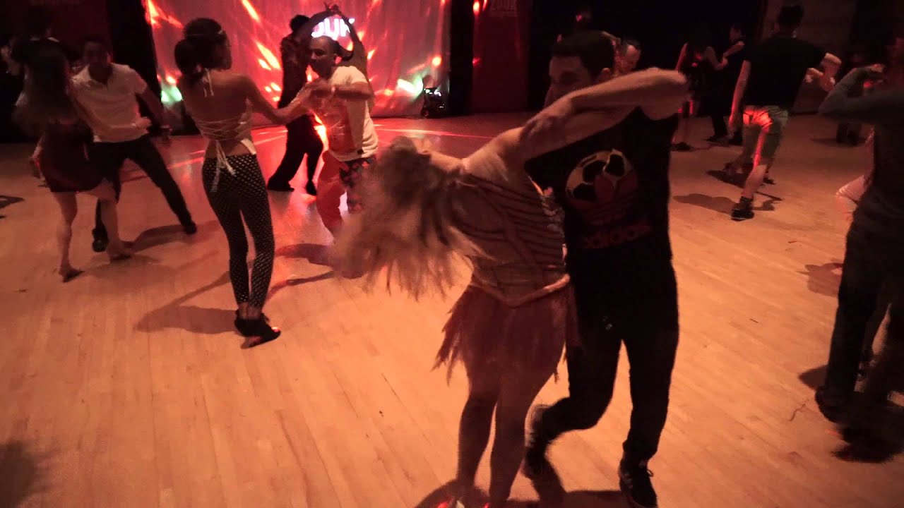 Evelyn ?? and Milena Oksanen with Freddy Marinho. Zouk Soul @ Canada Zouk Congress 2015.