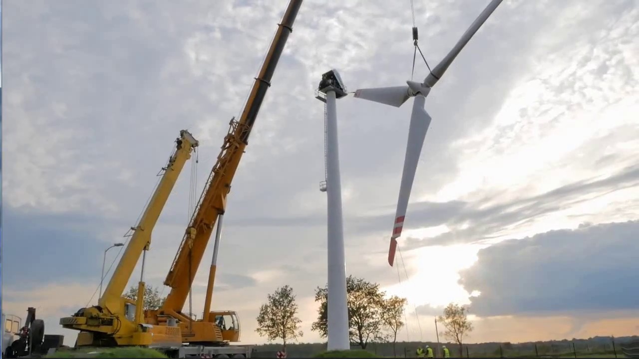 Монтаж ветрогенератора Siemens150 kw.Калининград.