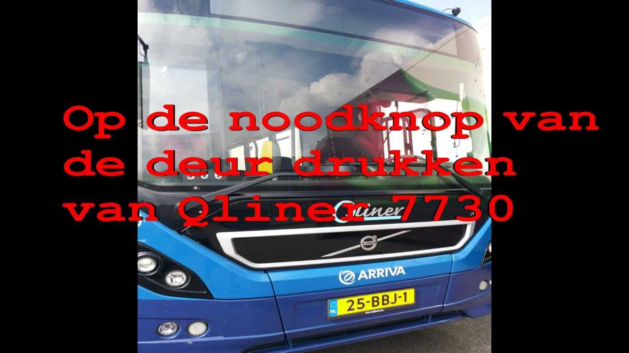 Op de noodknop van de deur drukken. Qliner 7730