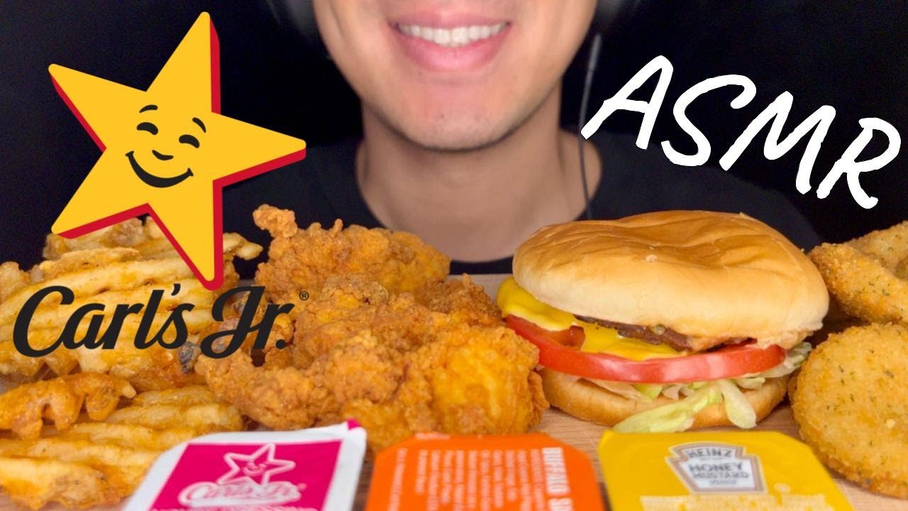 ASMR CARL'S JR | MUKBANG (EATING SOUNDS) | EATING SHOW