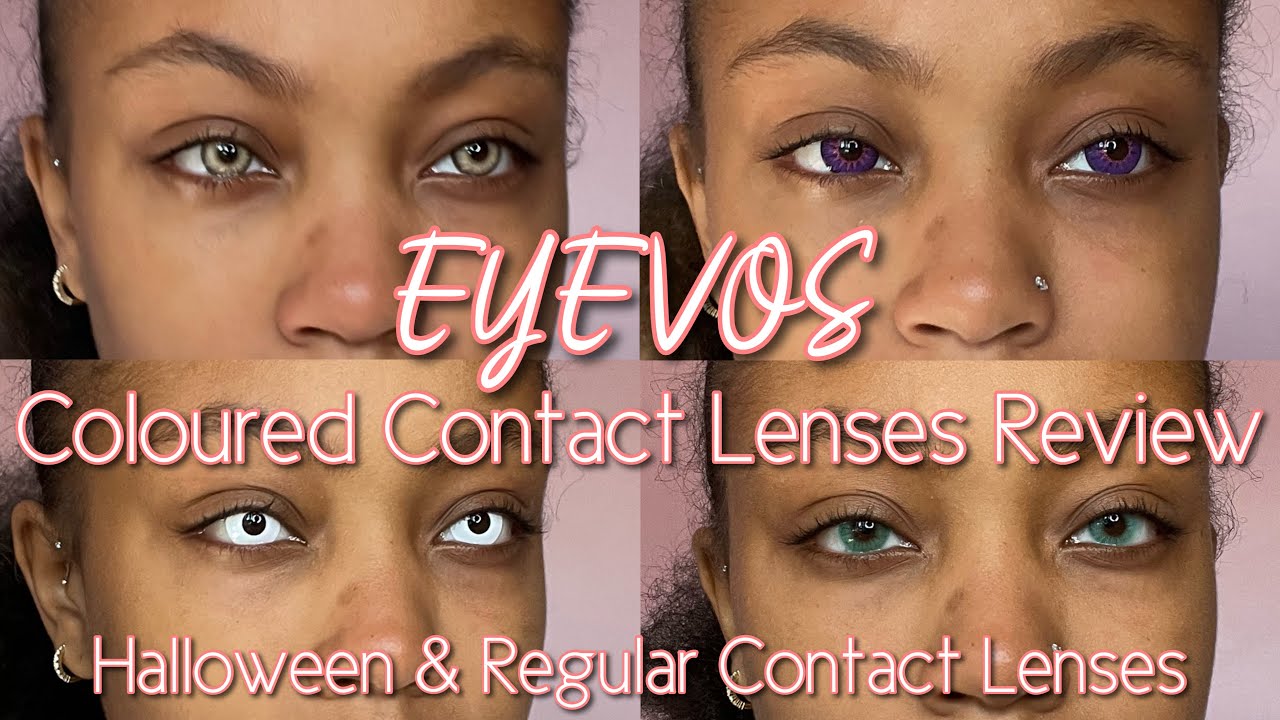Coloured Contacts Try On For Dark & Brown Eyes! | EYEVOS
