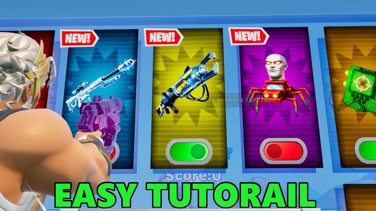 ADMIN ZAPOTRON LOCATIONS | CRAZY 1V1 FFA - ALL GUNS & RIDES Fortnite 3256-2350-0756