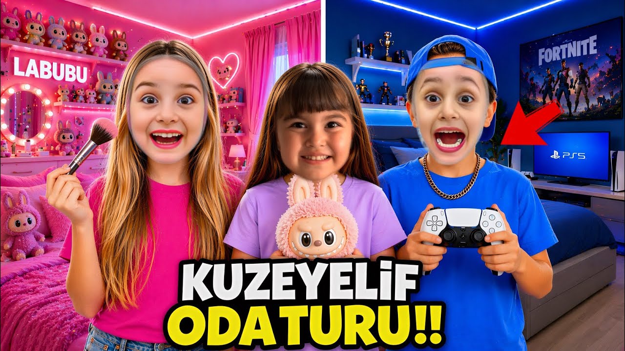KUZEY ELİF ODA TURU !!ELİF MAYA ÇOK HEYECANLI!!KUZEY ELİF ODA TURU VLOG!! 