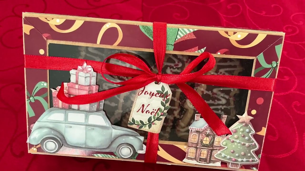 16 octobre 2025 Tuto d’une boîte vitrine pour offrir des gourmandises à Noël, 100% Action 
