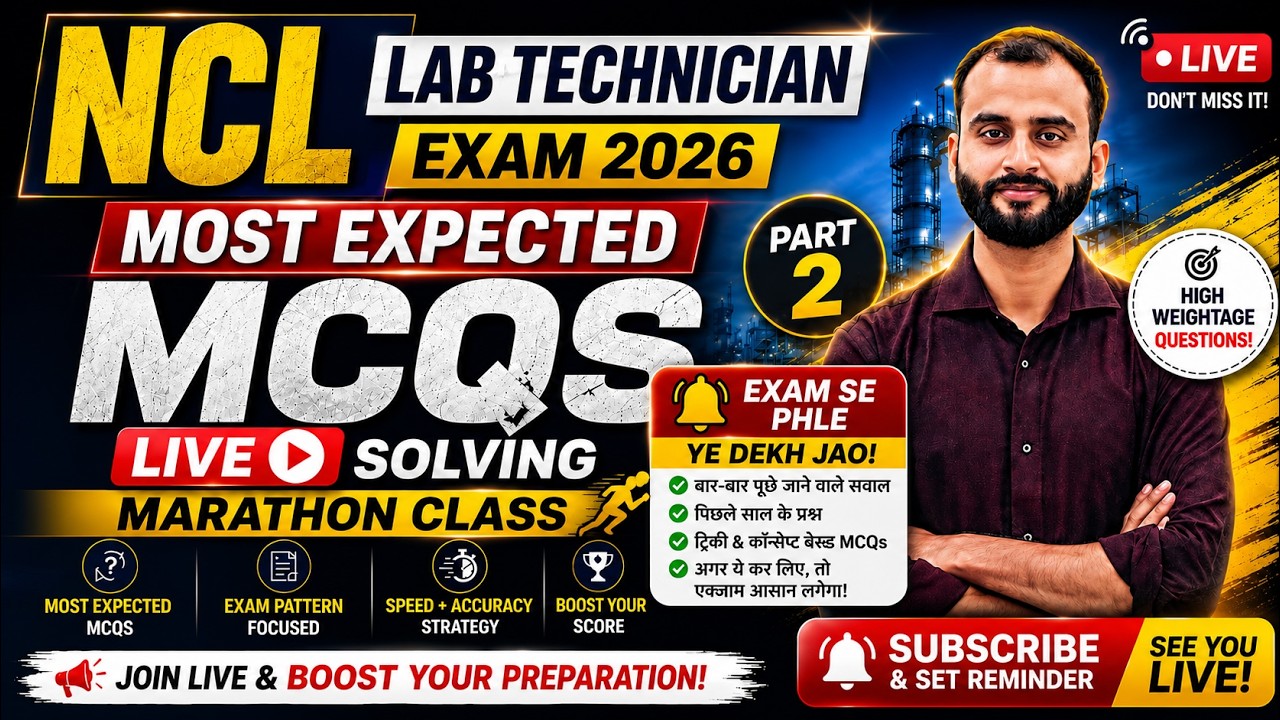 Must-Watch Before the Exam! NCL Lab Technician 2026 | 75 Most Important & Expected Questions