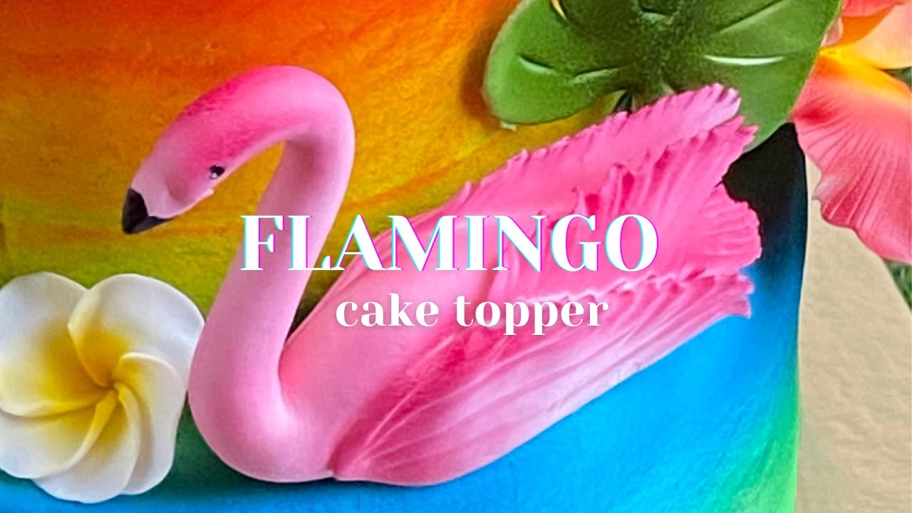 How To Make Flamingo /Swan Cake Topper /Fondant Flamingo Tutorial