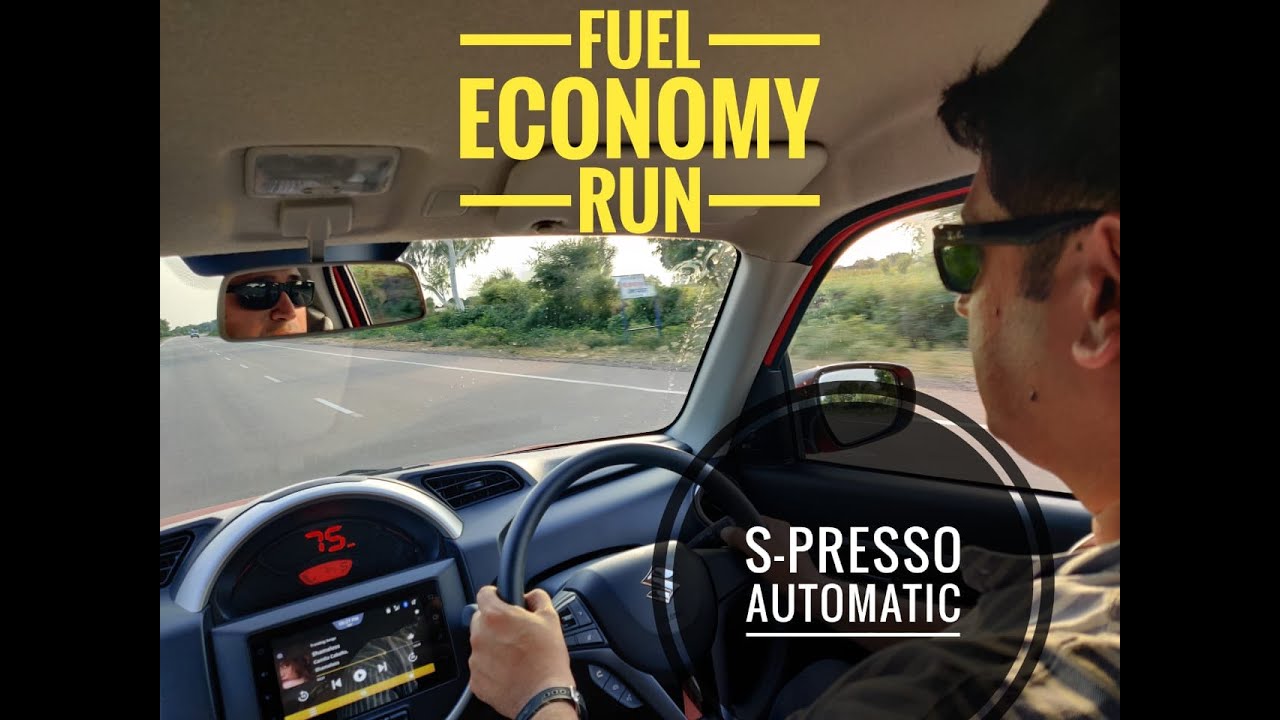 Maruti S-Presso AGS Fuel Economy Run (75km/h for 170 km)