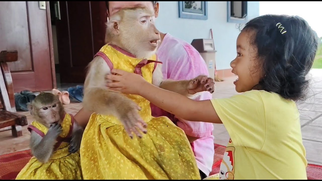 Lovely Older Sister yaya talking so fun To Theany Team