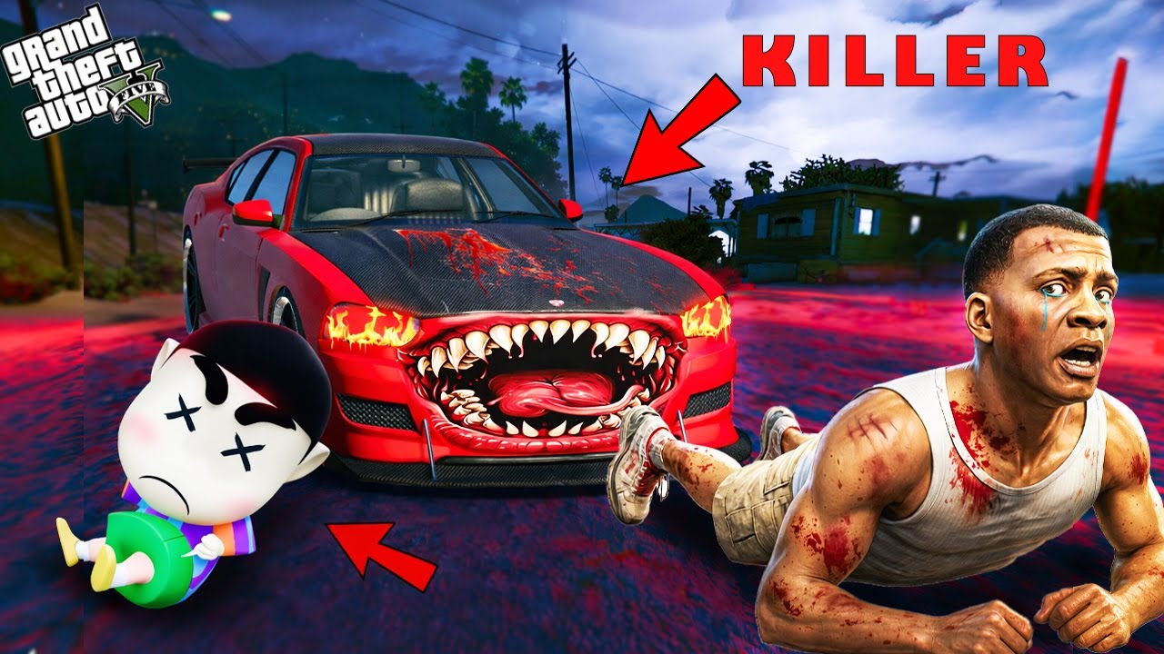 GTA 5: Shinchan & Franklin Found A Killer Car in Gta 5...!
