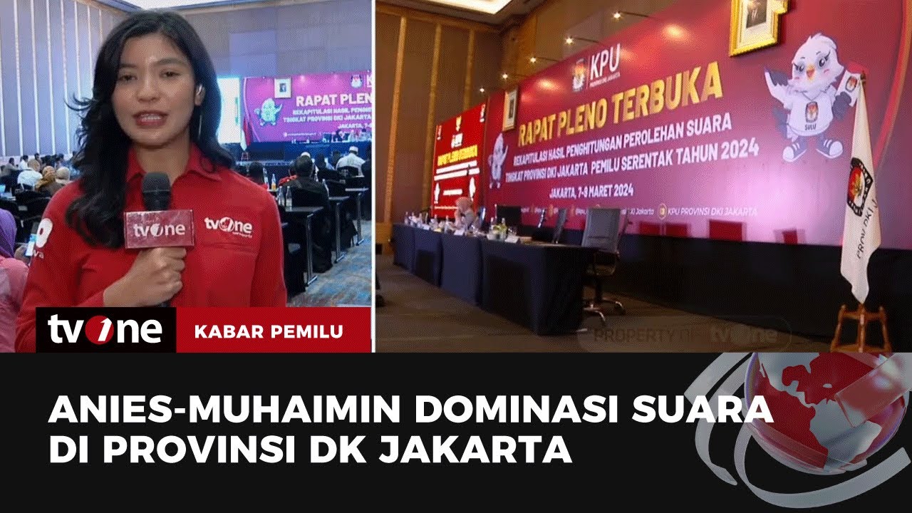 Paslon AMIN Kuasai Perolehan Suara DKI Jakarta | Kabar Pemilu tvOne