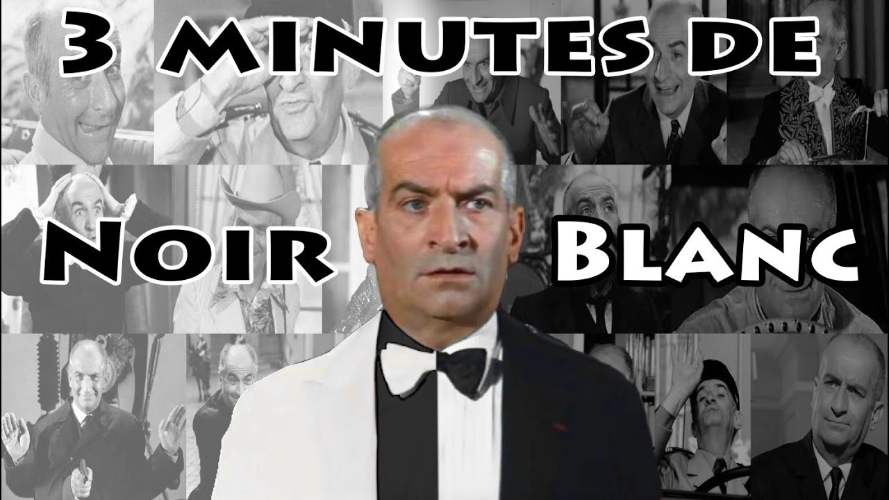 3 minutes de noir et blanc avec Louis de Funès 🖤⚫⬛🤍⚪⬜