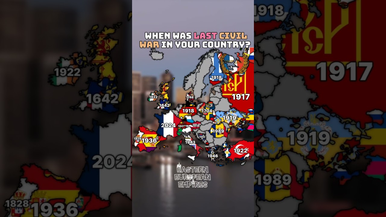 When was the last civil war in your country? #geography #history #map #europe