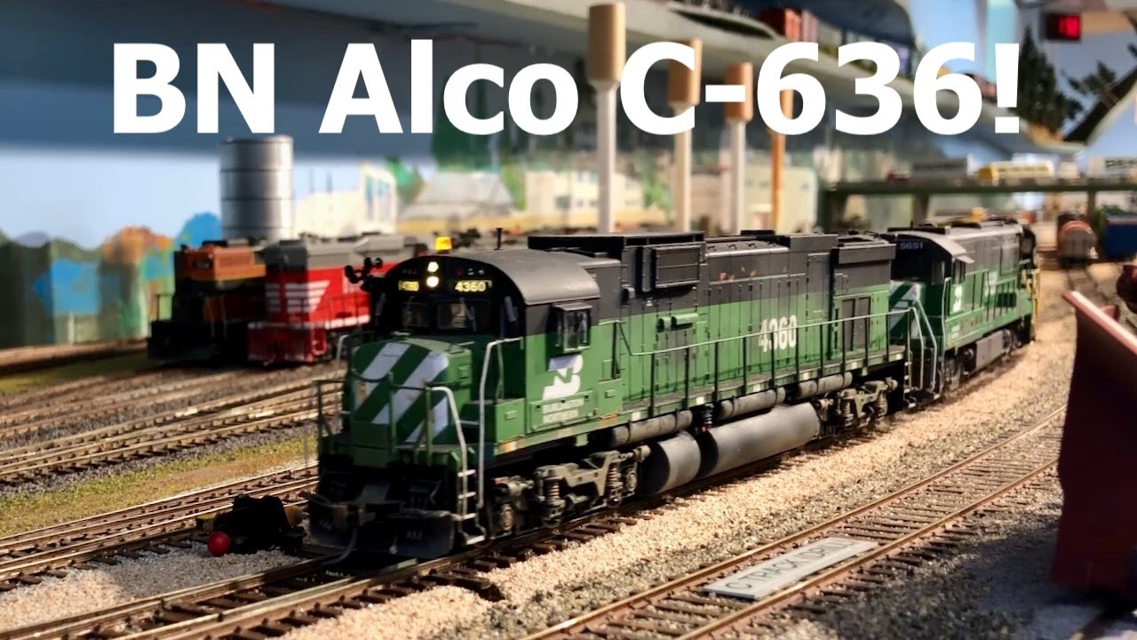 Part 130 - BN Alco C636 & U-boats w/ rotating bearings! #modelrailroad #hoscale #train #yard #art