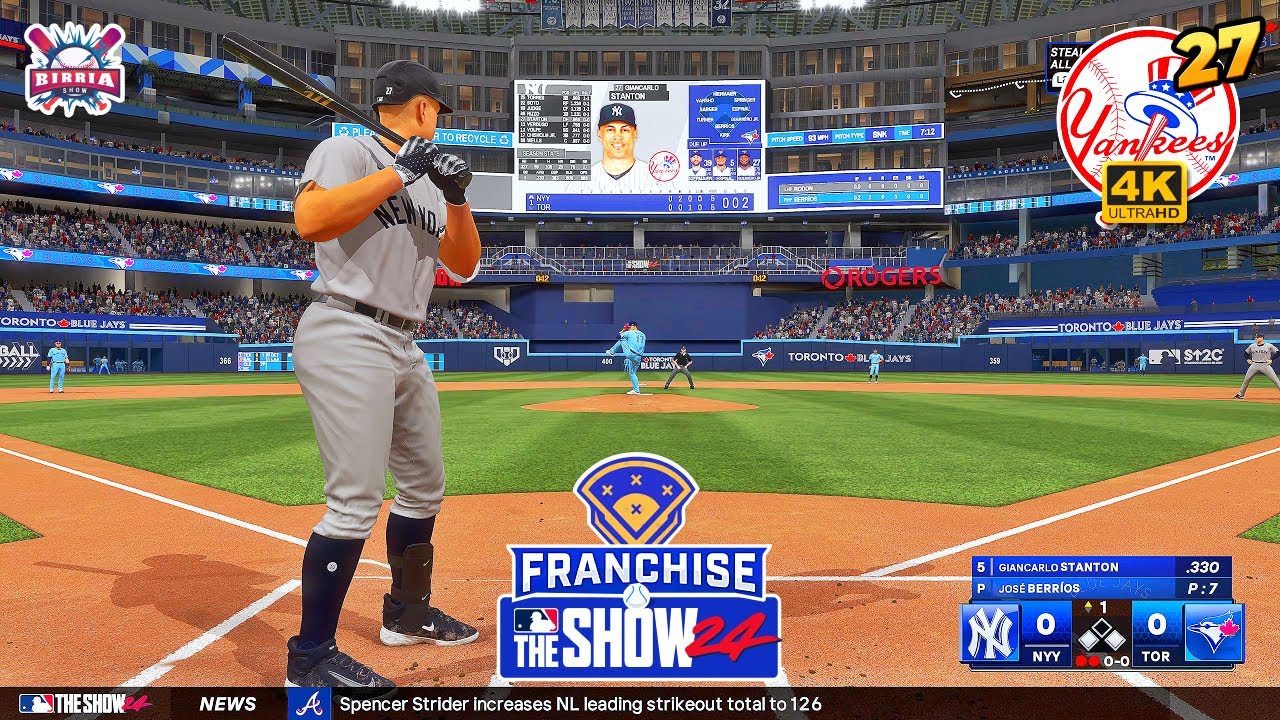 MLB The Show 24 New York Yankees vs Toronto Blue Jays | Giancarlo Stanton | Franchise #27 PS5 4K
