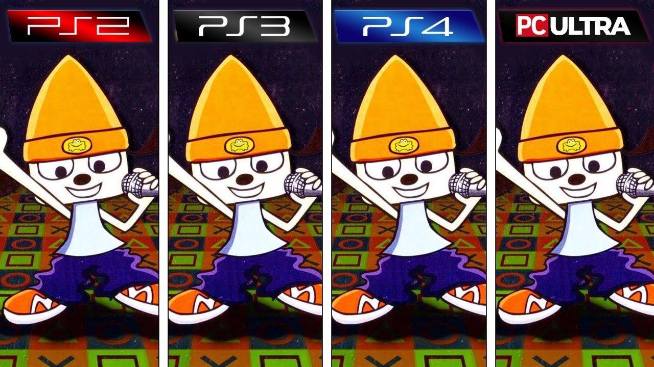 PaRappa the Rapper 2 (2001) PS2 vs PS3 vs PS4 vs PC (Graphics Comparison)