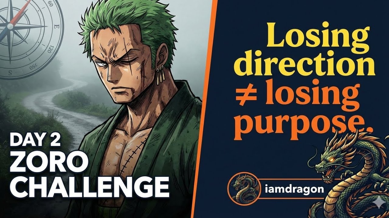 Day 2 Losing direction ≠ losing purpose. 