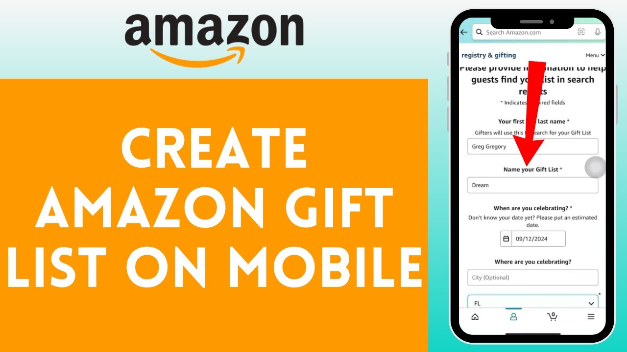 How to Create Amazon Gift List on Mobile (2024) | Register Amazon Gift List on Mobile
