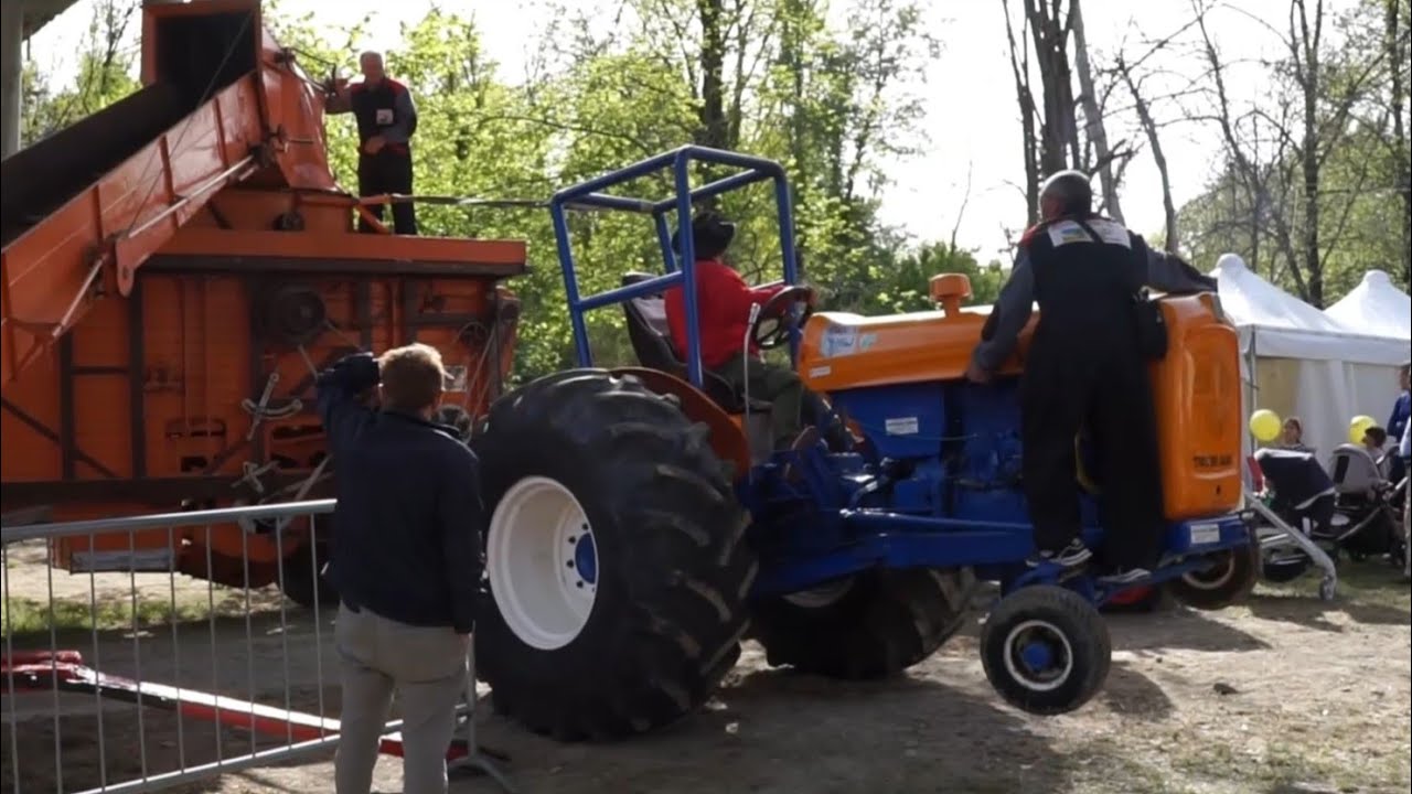 Avviamento Landini testa calda + trebbiatura e tractor pulling OM513R | 31° Fiera Agricoltura Teramo