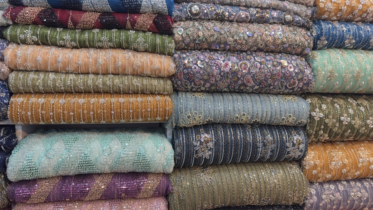 Cutdana work embroidery designs🔥😍| Mashallah Fabrics | Contact Number 03205090475
