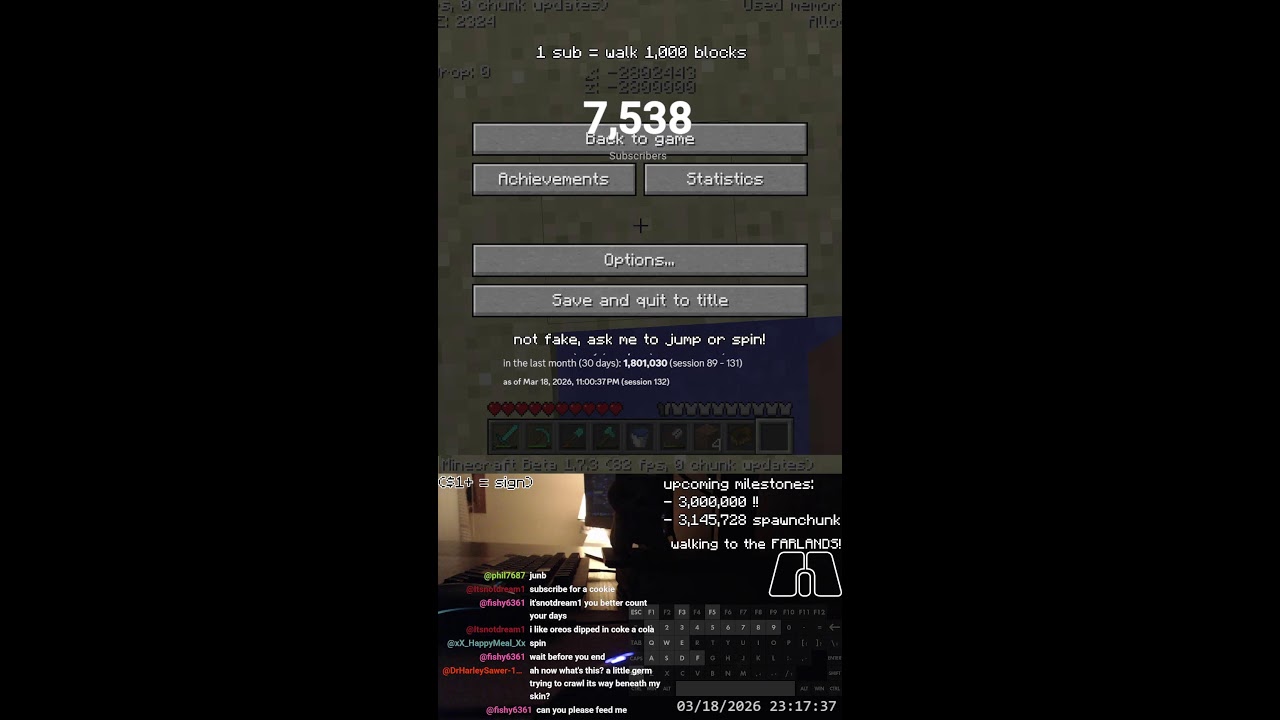 Journey to Minecraft's Corner Farlands #88 (2,781,853, 22.16%)