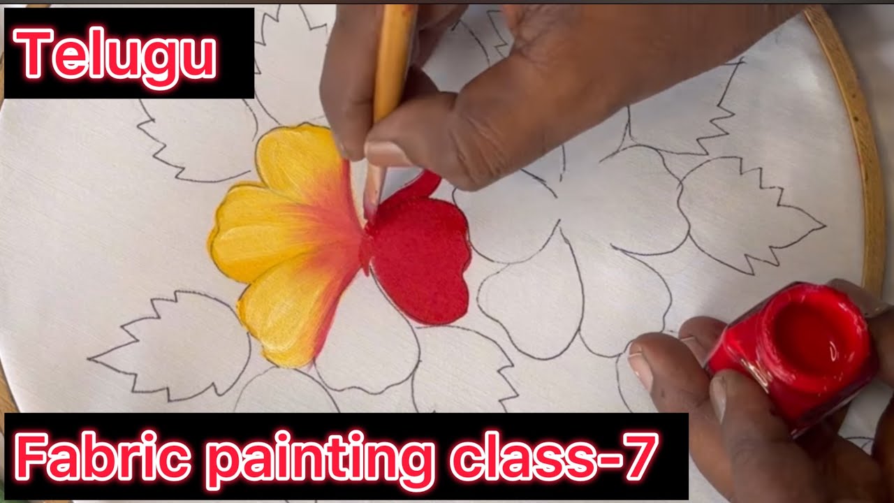 ￼ Stroke painting class-7 Fabric painting