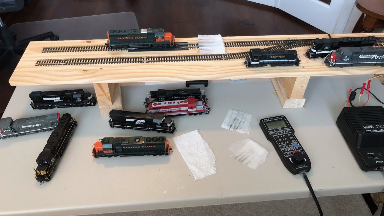 My 4x8x2 HO Layout Cleaning and Atlas vs Athearn Test