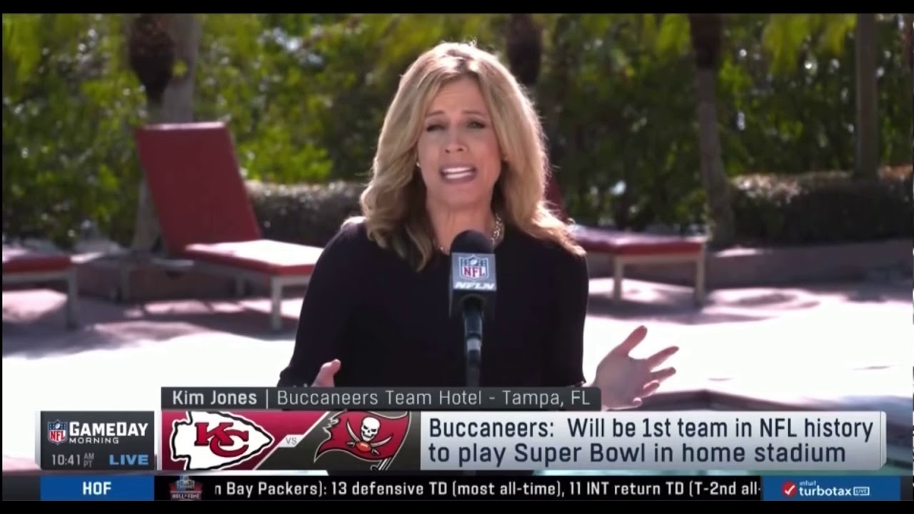 Kim Jones NFL Network Awkward Jump in the Pool