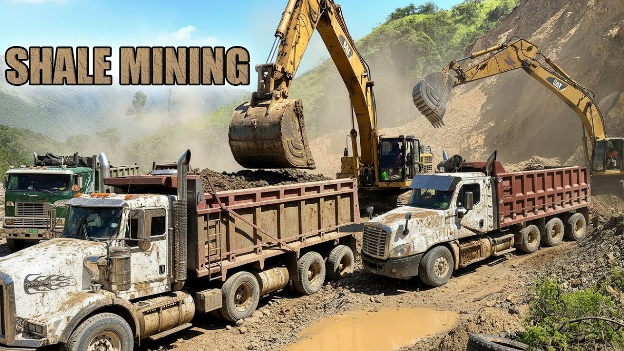 Truck loaded and leaving the quarry pit. SHALE MINING S5•E6