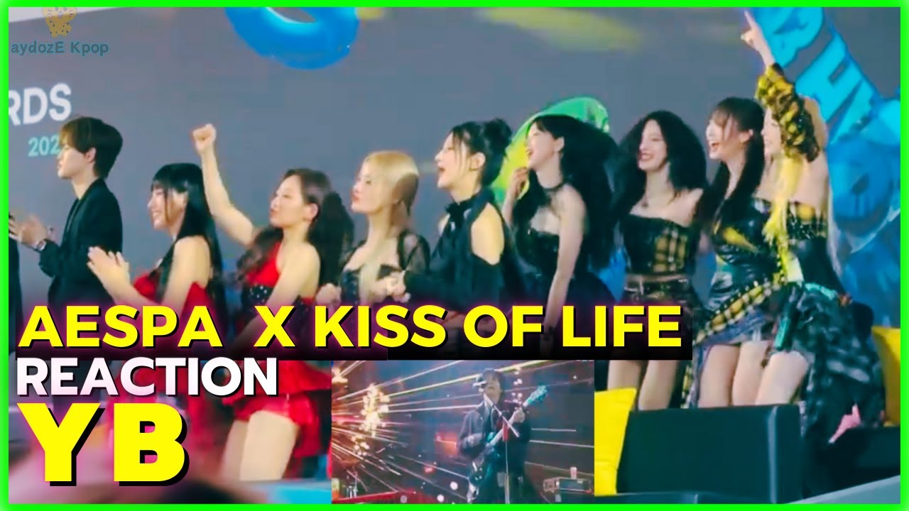 AESPA and KISS OF LIFE Reaction YB HANTEO MUSIC AWARDS 2024