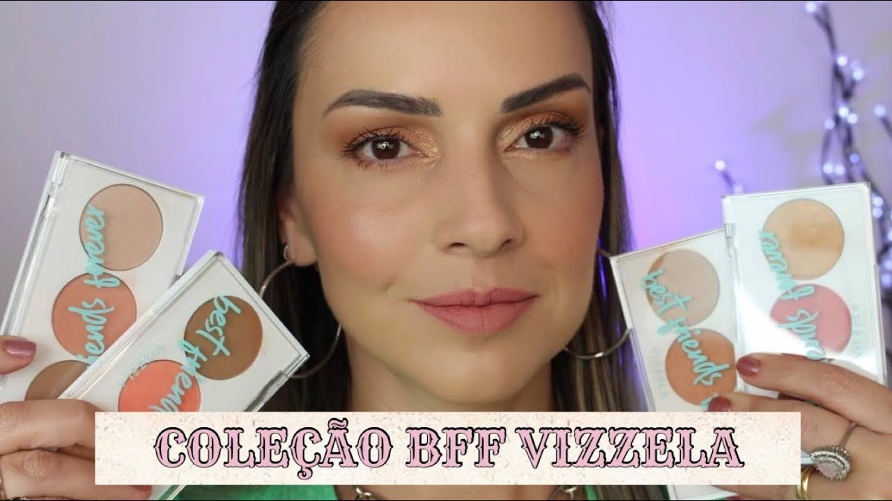 COLLEÇÃO BFF VIZZELA - PALETAS de Blush, Iluminador e Contorno