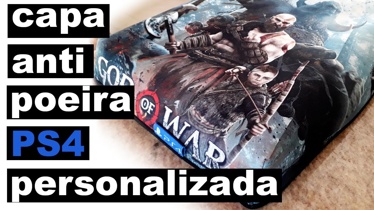 capa antipoeira ps4 pro god of war personalizada em nylon