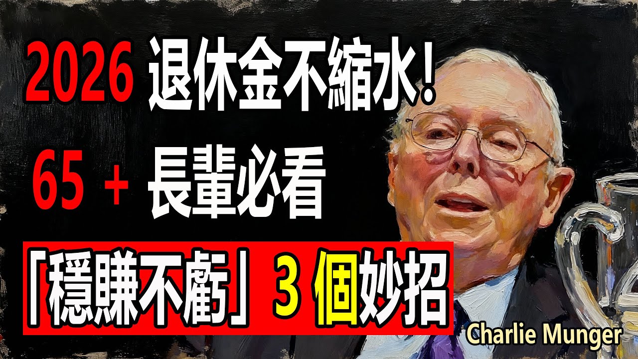 2026 退休金不縮水！臺灣 65 + 長輩必看：3 個「穩賺不虧」妙招，晚年不用靠子女，錢越存越多！#理财 #查理芒格