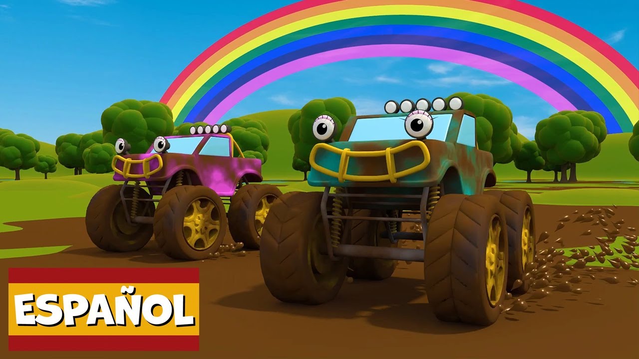 Canción de los 10 vehículos embarrados | Garaje de Gecko | Carros para niños | Vídeos educativos
