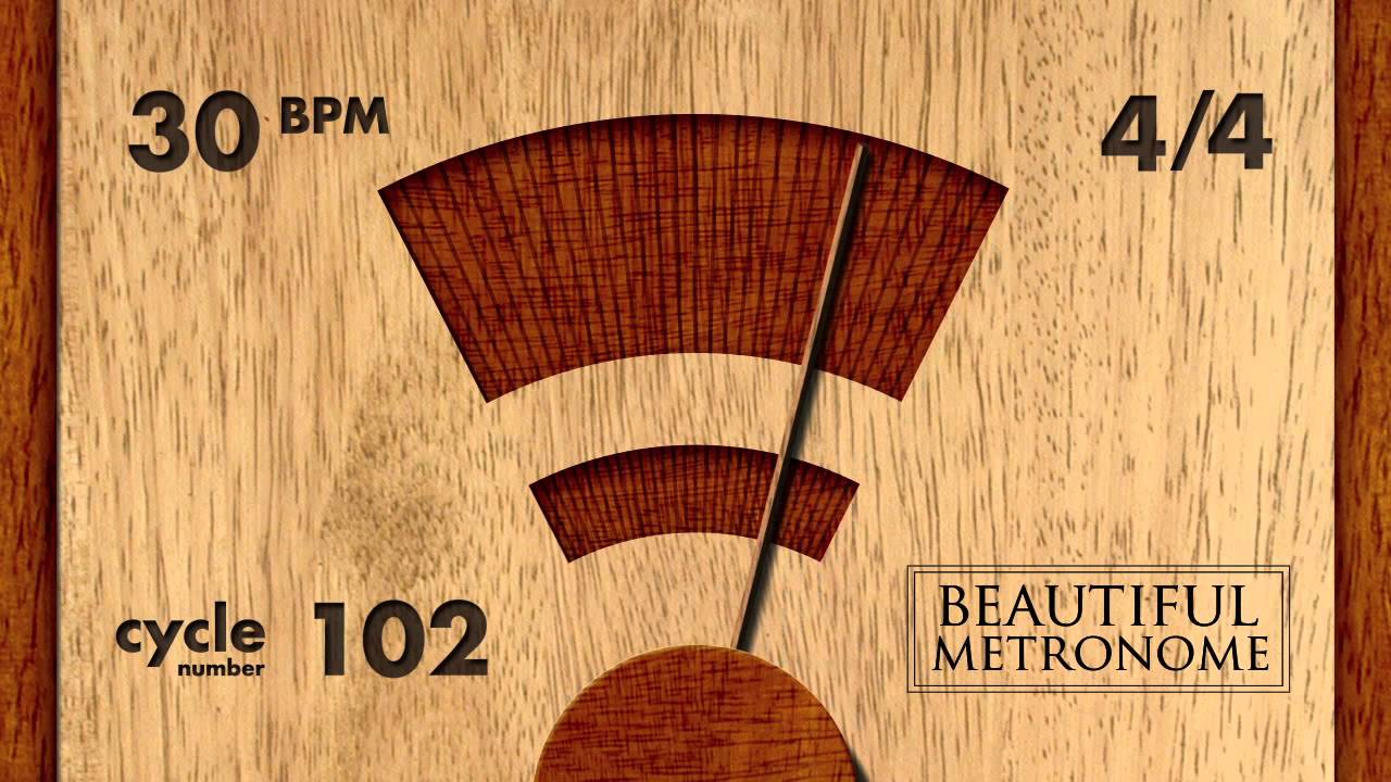 30 BPM 4/4 Wood Metronome HD