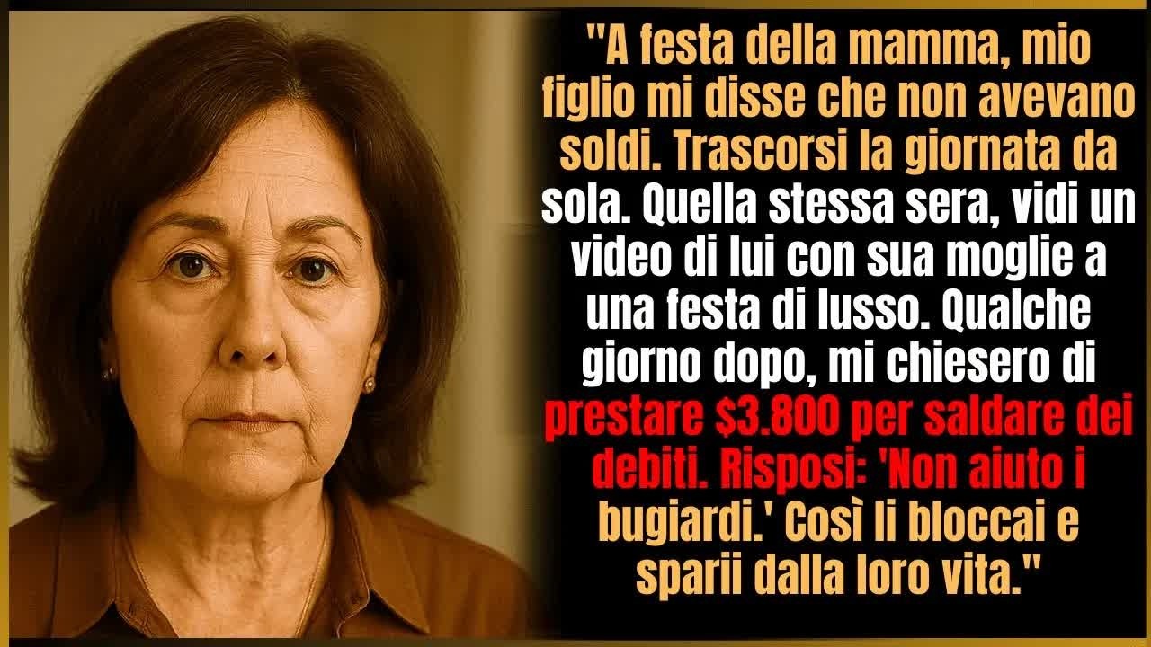 ＂Mio figlio ha mentito per la festa della mamma, così ho tagliato denaro, contatti e pazienza ＂