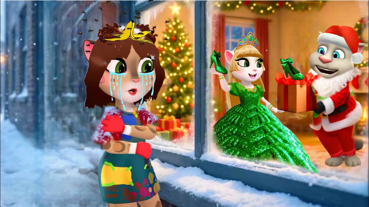 Everyone got their wish from Santa Claus, but the poor girl got nothing my Talking Angela'm 2 & Tom