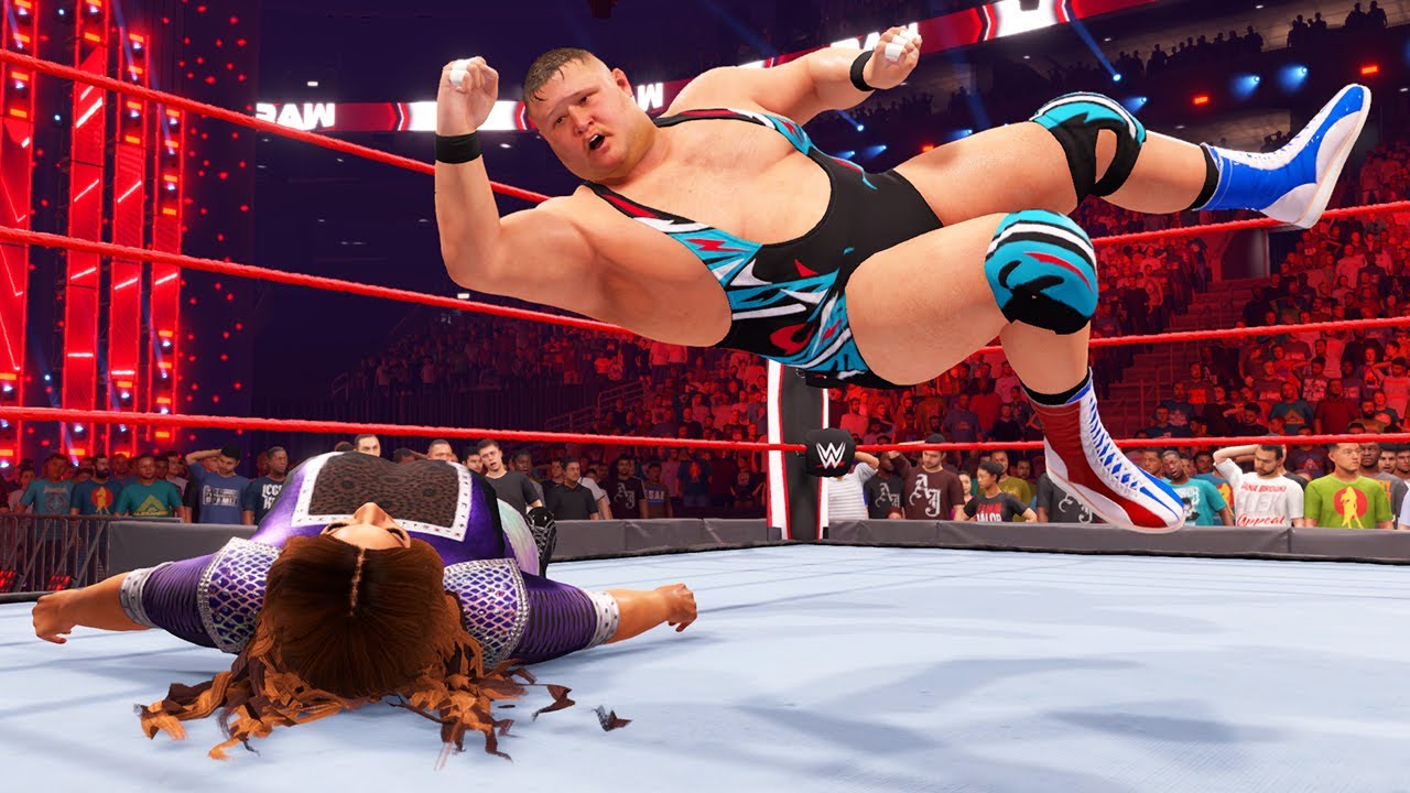 Nia Jax vs Otis - Intergender match - WWE 2K22