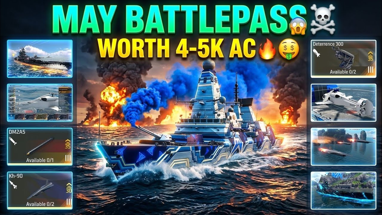 MAY BATTLEPASS 🤑🤑 WORTH 4K AC 🥶 | ONE  SAD NEWS 🥲
