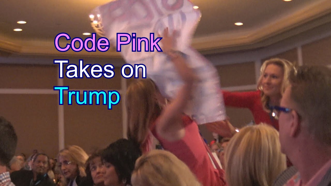 Trump Interrupted by Code Pink