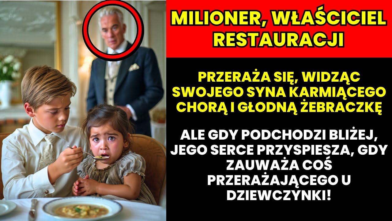 MILIONER, WŁAŚCICIEL RESTAURACJI, WIDZI SWOJEGO SYNA KARMIĄCEGO ŻEBRACZKĘ, ALE PRZERAŻA SIĘ, GDY&hellip;