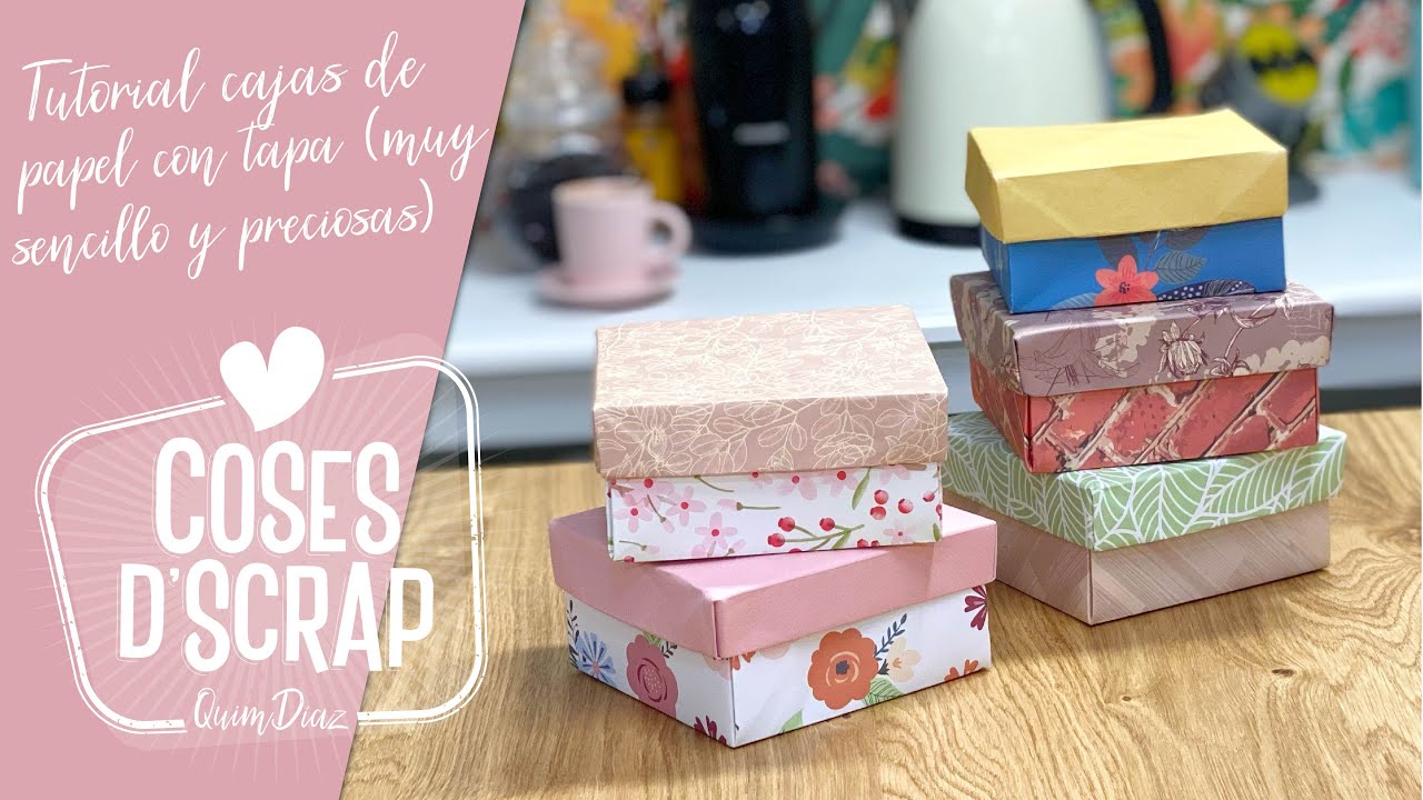 Tutorial Cajas de papel con tapa (muy fácil y preciosas)