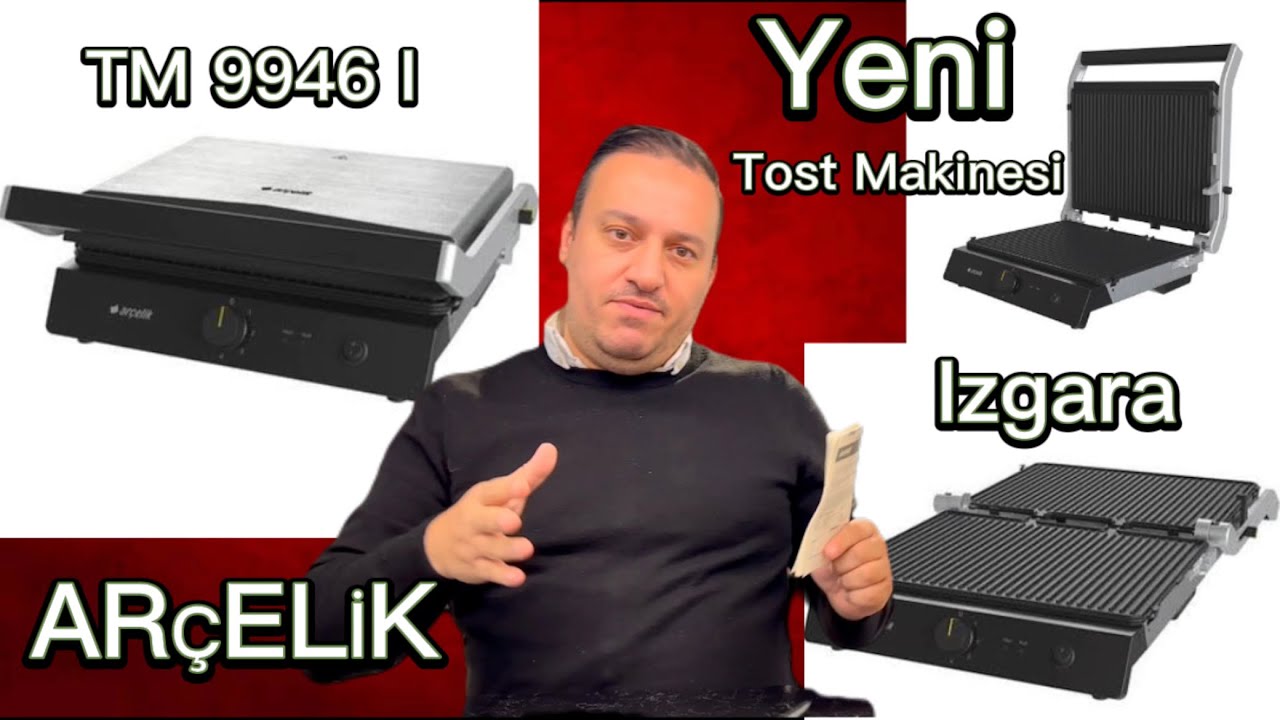 Tost Makinesi TM 9946 I Arçelik | 2000  Watt Güç | 6 Dilim Kapasite | Armor Plakalar | Izgara Yapma