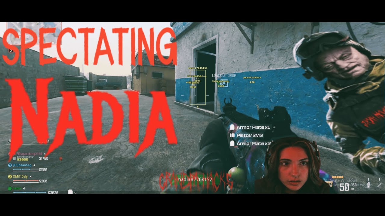 Spectating Nadia with WALL HACKS - COD Warzone 3