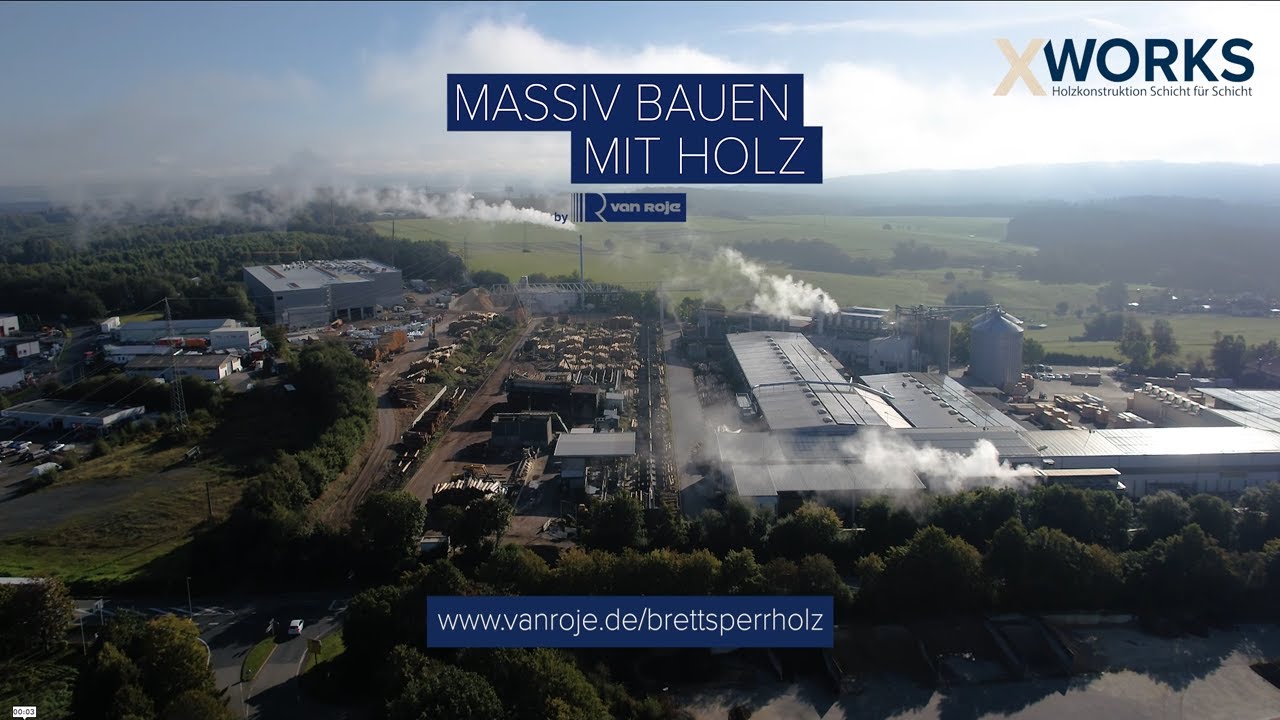 Massiv Bauen mit Holz - Produktion XWORKS Brettsperrholz bei van Roje