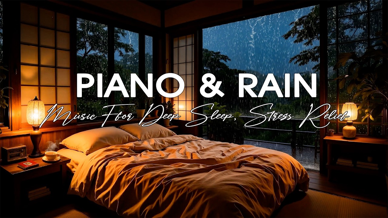 DEEP SLEEP MUSIC 🌧️ Healing Rain & Calm Piano For Insomnia, Anxiety & Stress Relief |DEEP RELAXATION